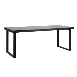MASA DINING BEAUMONT, 230 CM, EFECT DE MARMURA NEAGRA/NEGRU , DIN MARMURA ARTIFICIALA SI METAL, RICHMOND INTERIORS