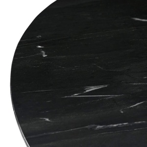 MASA DINING COLLADA, 130 CM, EFECT DE MARMURA NEAGRA/AURIU ANTICHIZAT, DIN MARMURA SI METAL, RICHMOND INTERIORS - Img 7