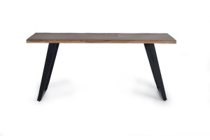 MASA DINING DORIS 180CM, MARO/NEGRU, LEMN MASIV DE ACACIA SI METAL, GINER Y COLOMER - Img 6