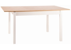MASA DINING EXTENSIBILA MATTEO, 118(158)X80, STEJAR/ALB MAT, PAL MELAMINAT, STIL MODERN, SIGNAL - Img 2