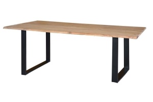 MASA DINING GRACIE 200CM, MARO/NEGRU, LEMN MASIV DE ACACIA SI METAL, GINER Y COLOMER - Img 3
