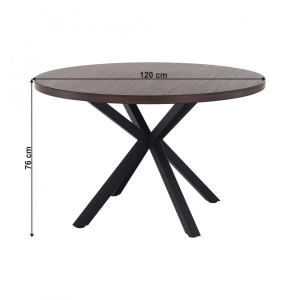 MASA DINING MEDOR, STEJAR INCHIS/NEGRU, STIL MODERN, TK - Img 2