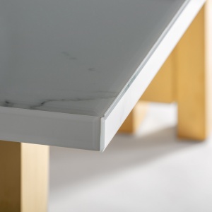 MASA DINING NEVA REF. 29771, DIN METAL SI STICLA, STIL MODERN, VIC - Img 3