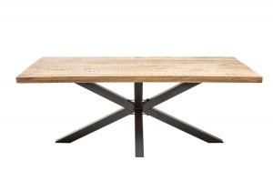 MASA GALAXIE, 180CM, DIN LEMN MASIV MANGO SI METAL 39443 STIL INDUSTRIAL - Img 5
