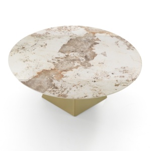 MASA ROTATIVA DE LUX, BOLLARD GOLD 100/160CM, METAL SI CERAMICA, ARTIM GROUP SELECTION - Img 3