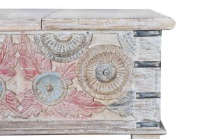 MASUTA DE CAFEA 90CM, HIGGS , MULTICOLORA, DIN LEMN DE MANGO, STIL VINTAGE - Img 5