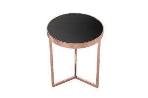 MASUTA DE CAFEA ART DECO 36724 DIN METAL SI STICLA SECURIZATA DESGN MODERN - Img 5