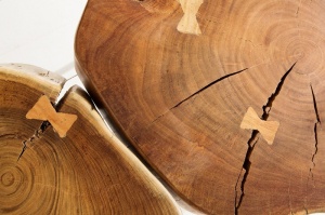 MASUTA DE CAFEA GOA 36558 DIN LEMN MASIV DE SALCAM DESIGN RUSTIC - Img 3