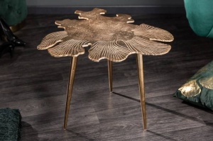 MASUTA DE CAFEA, LEAF 57CM, DIN METAL AURIU, DESIGN MODERN