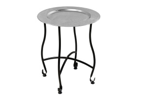 MASUTA DE CAFEA, MARRAKESCH 50CM, DIN METAL, ARGINTIU/NEGRU, ARTIM GROUP SELECTION - Img 5