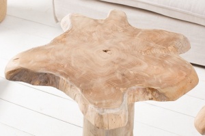MASUTA DE CAFEA ROOT 38238 DIN LEMN DE TEC DESIGN RUSTIC - Img 2