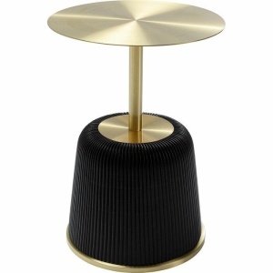 MASUTA DE CAFEA VEGAS 40 NEAGRA/AURIE, CONFECTIONATA DIN OTEL SI SI METAL, STIL MODERN