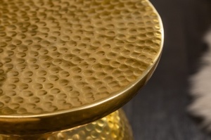 MASUTA DECORATIVA 36CM, ORIENT, DIN METAL DE CULOAREA AURIE, COD 40236, ASPECT INDUSTRIAL - Img 6