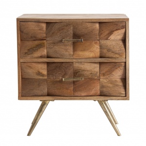NOPTIERA KUSEL, 26731, CULOARE NATURAL/ AURIU, DIN METAL COBINAT CU LEMN DE ULM, VIC