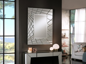 OGLINDA DECORATIVA FUSION, 80x110 CM, DIN STICLA SI MDF, STIL MODERN