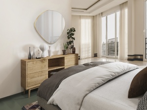 OGLINDA DECORATIVA MIMO, 80x80 CM, DIN STICLA SI MDF, STIL MODERN