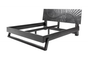PAT 180X200CM, SCORPION, DIN LEMN MASIV MANGO NEGRU, SCULPTAT MANUAL, ARTIM GROUP SELECTION