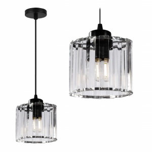 PENDUL BLACK CRYSTAL APP511-1CP, 14X90, NEGRU, DIN METAL SI STICLA, STIL MODERN, TU