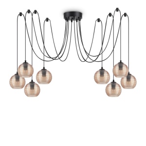 PENDUL DESIGN MODERN, AMBER, RIGA SP8, IDEAL LUX