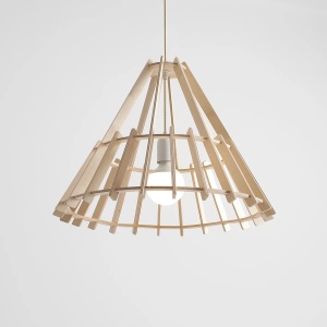 PENDUL FERB MEDIUM, 200 CM, NATURAL/ALB, DIN LEMN SI METAL, STIL MODERN