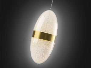 PENDUL GARDEN, 15 CM, NEGRU/AURIU/TRANSPARENT, DIN METAL SI POLICARBONAT, STIL MODERN - Img 3