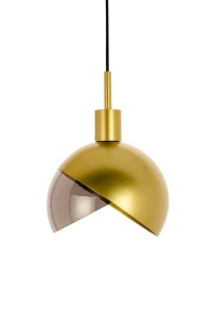 PENDUL GLOBO 25, AURIU/FUMURIU, DIN METAL SI STICLA, STIL MODERN, B2 - Img 4