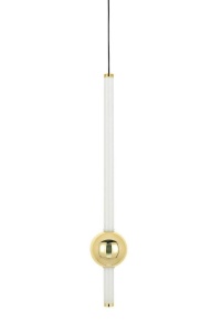 PENDUL LIBRA 60, ALB, DIN METAL SI STICLA, STIL MODERN