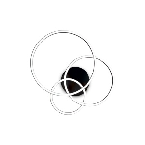 PLAFONIERA FRAME PL CERCHIO, NEGRU, DIN METAL, STIL MODERN