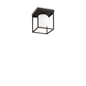 PLAFONIERA LINGOTTO PL1, NEGRU, DIN METAL, STIL MODERN