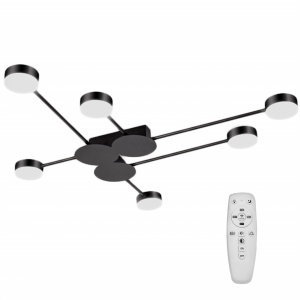 PLAFONIERA MODERN LED 6, APP521-6C, 117x85 cm, NEGRU, DIN OTEL DE INALTA CALITATE, STIL MODERN, TU