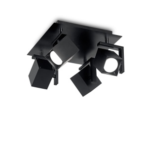 PLAFONIERA MOUSE PL4, NEGRU, DIN METAL, STIL MODERN