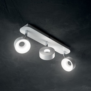 PLAFONIERA OBY PL3, ALB, DIN METAL, STIL MODERN - Img 2