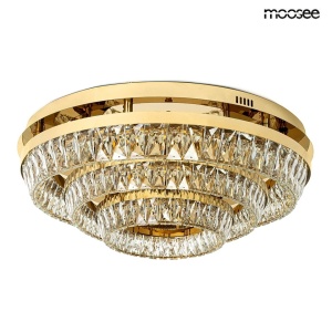 PLAFONIERA SAVOY 3 GOLD, CONFECTIONATA DIN METAL SI STICLA, STIL MODERN