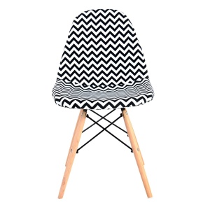 SCAUN BUCATARIE/LIVING ZIG ZAG TUY DIN LEMN/ METAL SI TEXTIL