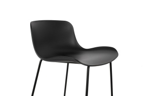 SCAUN DE BAR COMA 66, NEGRU, CONFECTIONAT DIN POLIPROPILENA SI METAL, STIL MODERN - Img 4