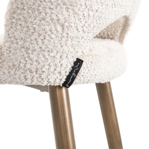 SCAUN DE BAR DELPHINE LOVELY CREAM, S4627, CONFECTIONAT DIN 100% POLIESTER SPUMA SI METAL, RICHMOND INTERIORS - Img 3