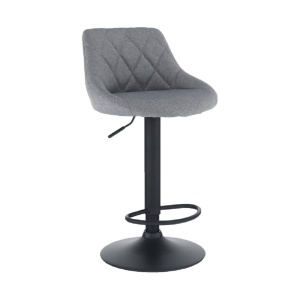 SCAUN DE BAR TERKAN, GRI/NEGRU, STIL MODERN, TK