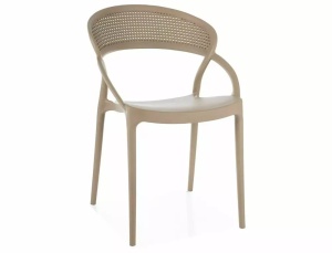 SCAUN DE TERASA GLIS II, BEJ, DIN POLIPROPILENA, STIL MODERN - Img 1