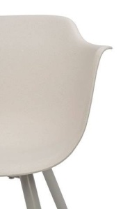 SCAUN DINING ECMO ARM, BEJ, DIN WPC SI METAL, STIL MODERN - Img 6