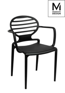 SCAUN DINING, NEGRU, DIN POLIPROPILENA, TANK, STIL MODERN B2