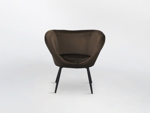 SCAUN DINING OZOME, 80 CM, MARO/NEGRU, TAPITERIE DIN CATIFEA SI PICIOARE DIN METAL, STIL MODERN - Img 2