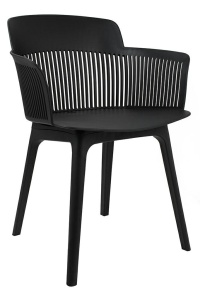 SCAUN DINING TORRE NEGRU CONFECTIONAT DIN POLIPROPILENA, STIL MODERN