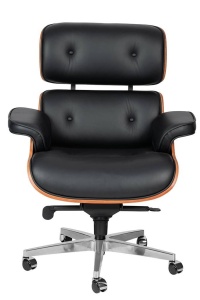 SCAUN DIRECTORIAL LOUNGE GUBERNATOR BIG XL, NEGRU/NUC, PIELE NATURALA SI LEMN DE NUC, STIL MODERN - Img 3