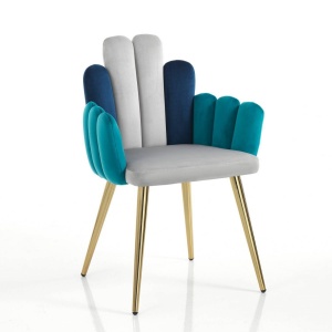 SCAUN/FOTOLIU ELEGANT, AGNESE, COD 4728, STIL MODERN, REALIZAT DIN METAL SI CATIFEA