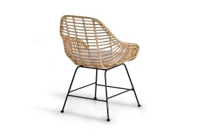 SCAUN KAY 5639, MARO/NEGRU, DIN RATAN SI METAL, STIL MODERN G&C - Img 4