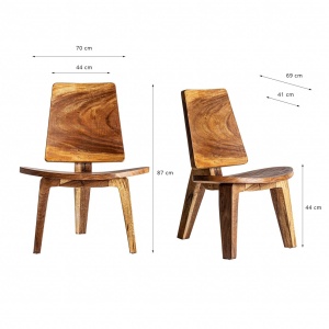 SCAUN LEKIMAI REF. 28549, CULOARE NATURALA, STIL CLASIC, DIN LEMN MASIV, VIC - Img 8