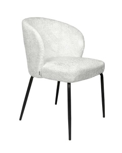 SCAUN MODERN, ELEGANT SI CONFORTABIL, GRETA, ALB/NEGRU, CU TAPITERIE DIN TEXTIL CHENILLE