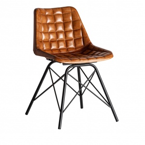 SCAUN MOLD REF. 22647, MARONIU, STIL VINTAGE, DIN FIER SI SPUMA, VIC