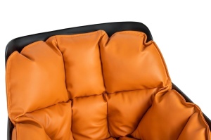 SCAUN PIVOTANT SHIBA NEGRU/MARO, CONFECTIONAT DIN FIBRA DE STICLA SI METAL, STIL MODERN - Img 5