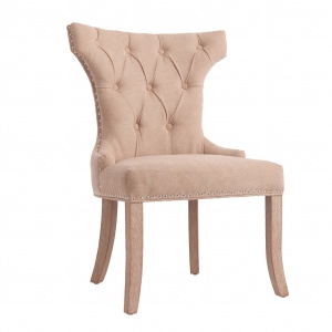 SCAUN RIOM REF. 24104, CULOAREA NISIPULUI, STIL VINTAGE, DIN LEMN MASIV DE PIN SI POLIESTER, VIC